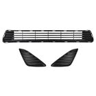 Fits For 2012-2014 Toyota Camry Front Bumper Lower Grille w/ Fog Hole Cover Set