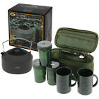 NGT Carp Fishing Kettle Brew Kit Set 2 Cups 3 Pots Tea Case Camping Outdoors