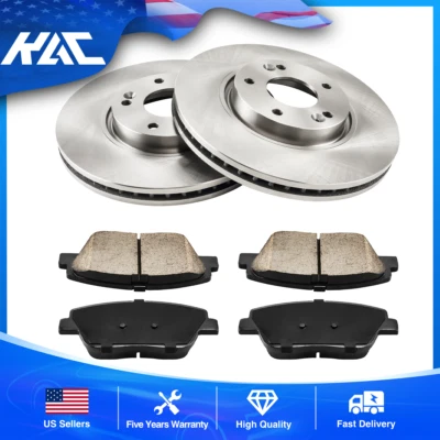 Front Brake Rotors & Ceramic Pads for 2011 2012 2013 2014 2015 Kia Optima Sonata - Image 1 of 4