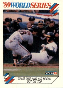 1990 (ATHLETICS) Fleer World Series #7 Terry Steinbach