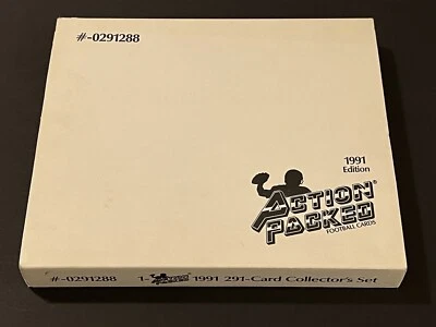 NEW 1991 ACTION PACKED FOOTBALL FACTORY SEALED SET -291 EMBOSSED CARDS 45 HOFers - Image 1 of 3