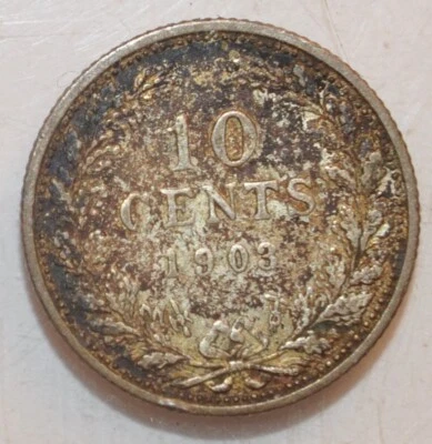 1903  Netherlands 10 Cents - Image 1 of 2