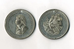 1811 Jorge, Príncipe de Gales, medalla de metal blanco, AEF, perforada - Imagen 1 de 1