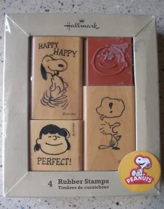 2010 Hallmark Peanuts Gummistempel, 4er Set, noch versiegelt - Bild 1 von 3