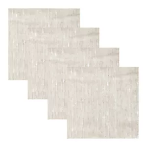 Ralph Lauren Dobby Slub Dinner Napkins 20" Set 4 Parchment Polyester Linen Blend - Picture 1 of 8