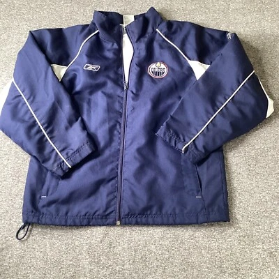 Edmonton Oilers Jacket Youth Medium  Full Zip Reebok  - Image 1 of 4