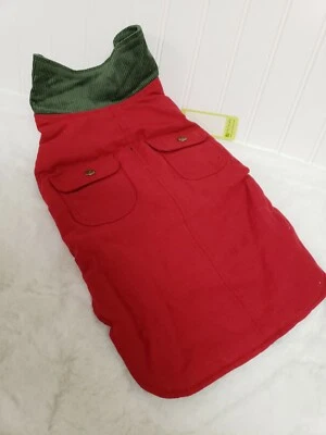 Casaco de cachorro Up Country vermelho forrado de lã celeiro - Tamanho 14 pequeno - Imagem 1 de 3