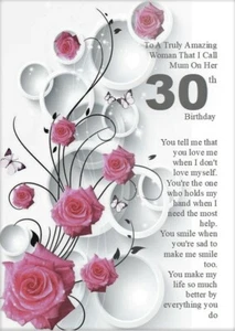 To My Amazing Mum A5 Birthday Card 30th 40th 50th 60th 70th 80th 90th Any Age - Picture 1 of 28