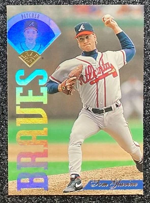 1995 Leaf Tom Glavine #250 Baseball Card Atlanta Braves (2x CYA/4x SS/HOF) - Image 1 of 2