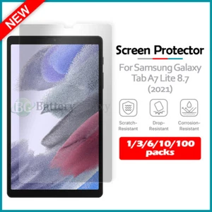 1-100 Lot LCD Clear Screen Protector for Samsung Galaxy Tab A7 Lite 8.7 (2021) - Picture 1 of 9