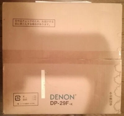 Denon DP-29F Black Analog Record Player New Phono Equalizer Full Auto Cartridge - Image 1 of 2