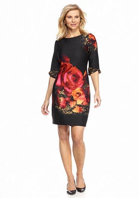 Платье-футляр Julian Taylor Wear to Work с цветочным принтом для подводного плавания размер 14 - Изображение 1 из 4