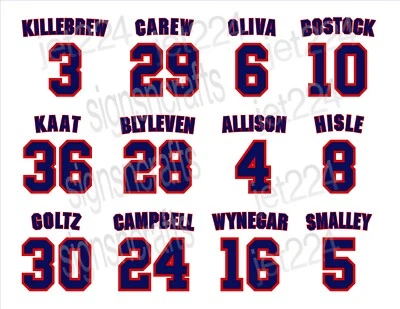 Minnesota Twins DECAL STICKER 1960s-70s Carew Killebrew Oliva Blyleven Bostock + - Image 1 of 4
