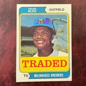 1974 Topps Traded Set FELIPE ALOU #485T BREWERS - NM/MINT+ *HIGH GRADE* VENDING - Picture 1 of 2