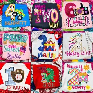 CUSTOM Embroidered Birthday Shirt! - Picture 1 of 2