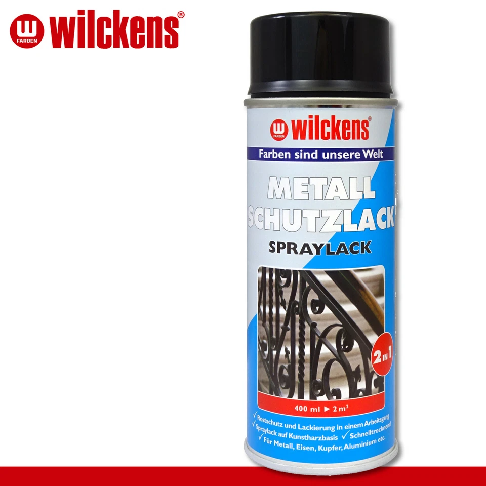 Wilckens 400 ml Metall-Schutzlack Spraylack 2in1 schwarz oder silber zur Auswahl - Bild 1 von 1