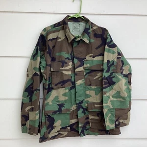 Military Combat Coat Shirt Woodland Camo Temperate BDU Camouflage Medium Regular - Picture 1 of 4