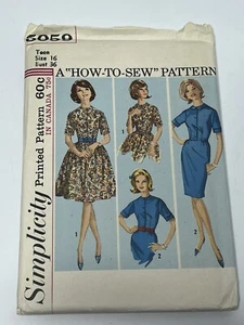 Dress Size 16 Bust 36 UNCUT Sewing Pattern s5059 Vintage 60s - Picture 1 of 2
