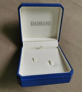 Damiani vintage blu leather rings jewelry box good condition - Imagen 1 de 9