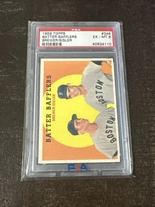 1959 TOPPS #346 BATTERIE BAFFLERS GEORGE SISLER PSA 6 - Photo 1/2