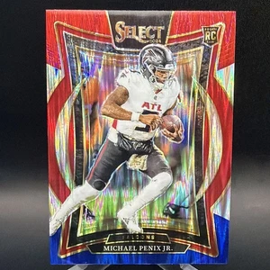 2024 Panini Select Concourse Rosso e Blu Shock Prizm RC #80 Michael Penix Jr - Foto 1 di 2