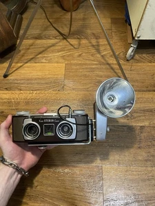 Vintage 1950s Kodak Stereo 35mm Film Camera Anaston Untested W/ Flash - Picture 1 of 11