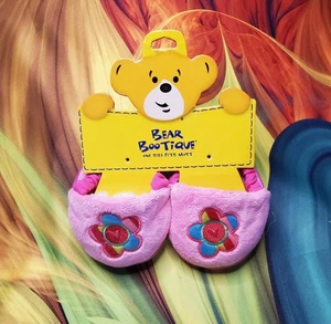 Pigiama Build-A-Bear rosa fiori pantofole orsacchiotto scarpe casa sfocate - Foto 1 di 2