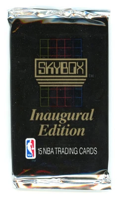 1990/91 Skybox NBA Basketball Series 1 Wax Pack (15 Cards) - Image 1 of 2