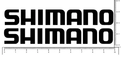 Pack de 2 pegatinas troqueladas Shimano de 10" Elige tu calcomanía de pesca de color Foto 1 de 4