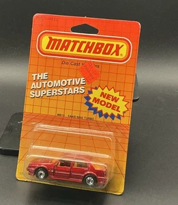 Matchbox Saab 9000 Turbo MB15 Nuevo Modelo Tarjeta Blister 8 Puntos Ruedas Superrápido 1987 - Imagen 1 de 1