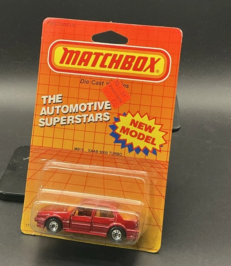 Matchbox Saab 9000 Turbo MB15 Nuevo Modelo Tarjeta Blister 8 Puntos Ruedas Superrápido 1987 Foto 1 de 1