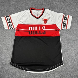 Chicago Bulls Warm-Up NBA Jersey Men’s Medium Red White Black Classic Stripes - Picture 1 of 5