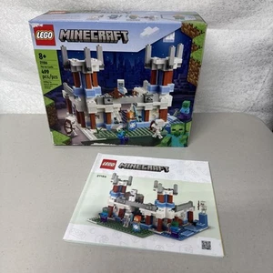 Lego Minecraft Set 21186 El Castillo de Hielo Caja Y Manual SIN LADRILLOS - Imagen 1 de 5