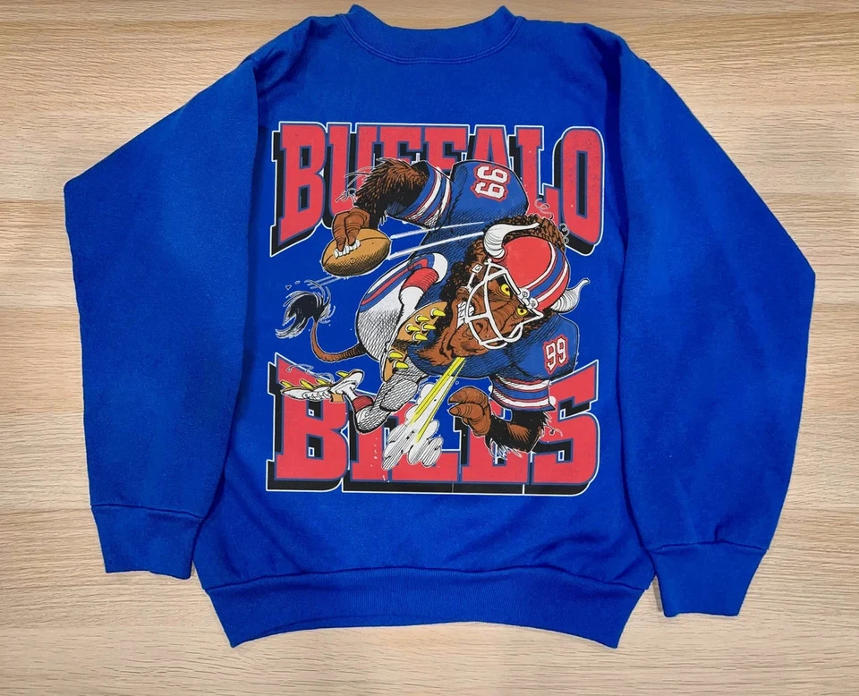 Sudadera Retro Buffalo Bills Fútbol NFL Unisex Hombres Mujeres S-5XL KV39157 Foto 1 de 1