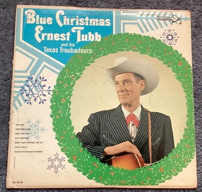 Ernest Tubb & His Texas... - Blue Christmas - LP Record W/ CD Copy Transfer - Image 1 of 2