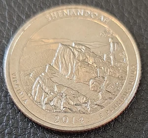 2014-P Shenandoah National Park Quarter Circulated AU / MS - Picture 1 of 2