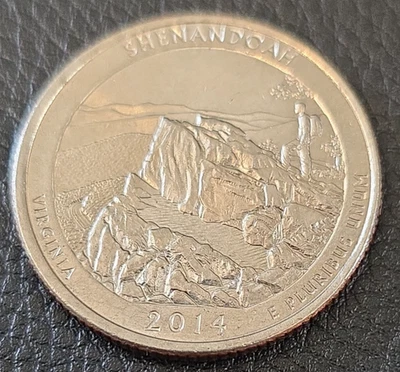 2014-P Shenandoah National Park Quarter Circulated AU / MS - Image 1 of 2