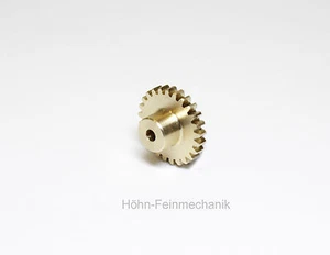 Stirnzahnrad, Zahnrad, Modul 0,5, aus Messing, 18 Zähne mit Nabe - Bild 1 von 1