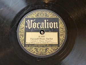 King Oliver Dixie Syncopators Vocalion 1152 Farewell and Sobbin Blues Jazz 78 E - Imagen 1 de 4