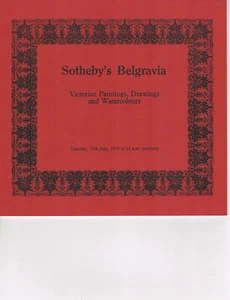 Sotheby's Belgravia- Victorian Paintings, Drawings, & Watercolours - Jul 17 1979 - Imagen 1 de 1