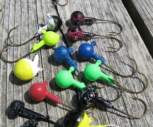 Barnacle Head Lead Head Lipstick Gumball Mixed Shore Casting Jigs B22 - Picture 1 of 4