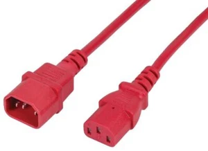 IEC C14 Plug to C13 Socket Power Lead, 10A, 5m, Red - PELB2245 - Picture 1 of 1