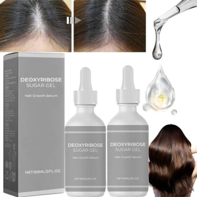 Gel de azúcar desoxirribosa 5 piezas crecimiento del cabello, suero desoxirribosa para la pérdida del cabello 60 ml Foto 1 de 4