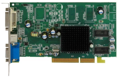 Sapphire ATI Radeon 9600SE 128MB DDR AGP 8x VGA DVI TV out Video Card - Image 1 of 4