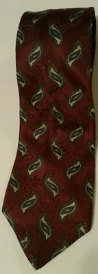 Corbata Don Loper de seda para hombre cachemira azul borgoña verde Foto 1 de 4