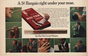 Roi Tan Cigars 1970: ganga justo debajo de tu nariz anuncio impreso vintage - Imagen 1 de 1