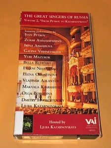 The Great Singers Of Russia Volume 2 From Petrov To Kazarnovskaya VHS 1998 - Picture 1 of 6