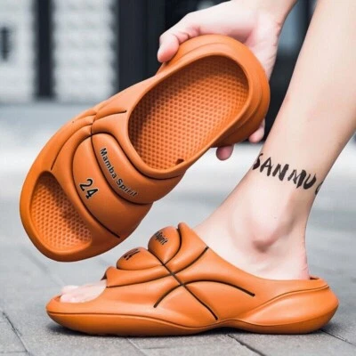 Men's Slip on Sport Slide Sandals Flip Flop Shower Shoes Slippers House Pool Gym - Image 1 of 4