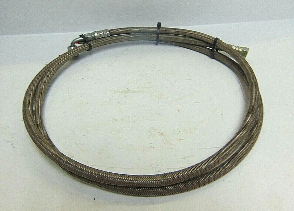 WEATHERHEAD/EATON 6' X 1/4" TEFLON STAINLESS BRAIDED HOSE H234-04E-604-664 - Image 1 of 2