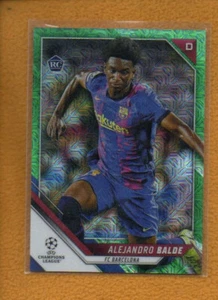 Alejandro Balde 2021-22 Topps UEFA Japan Chrome Green Mojo Ref RC #156 /99 - Picture 1 of 2